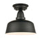 Farmhouse Matte Black Ceiling Light Fixture Rustic Barn Flush Mount